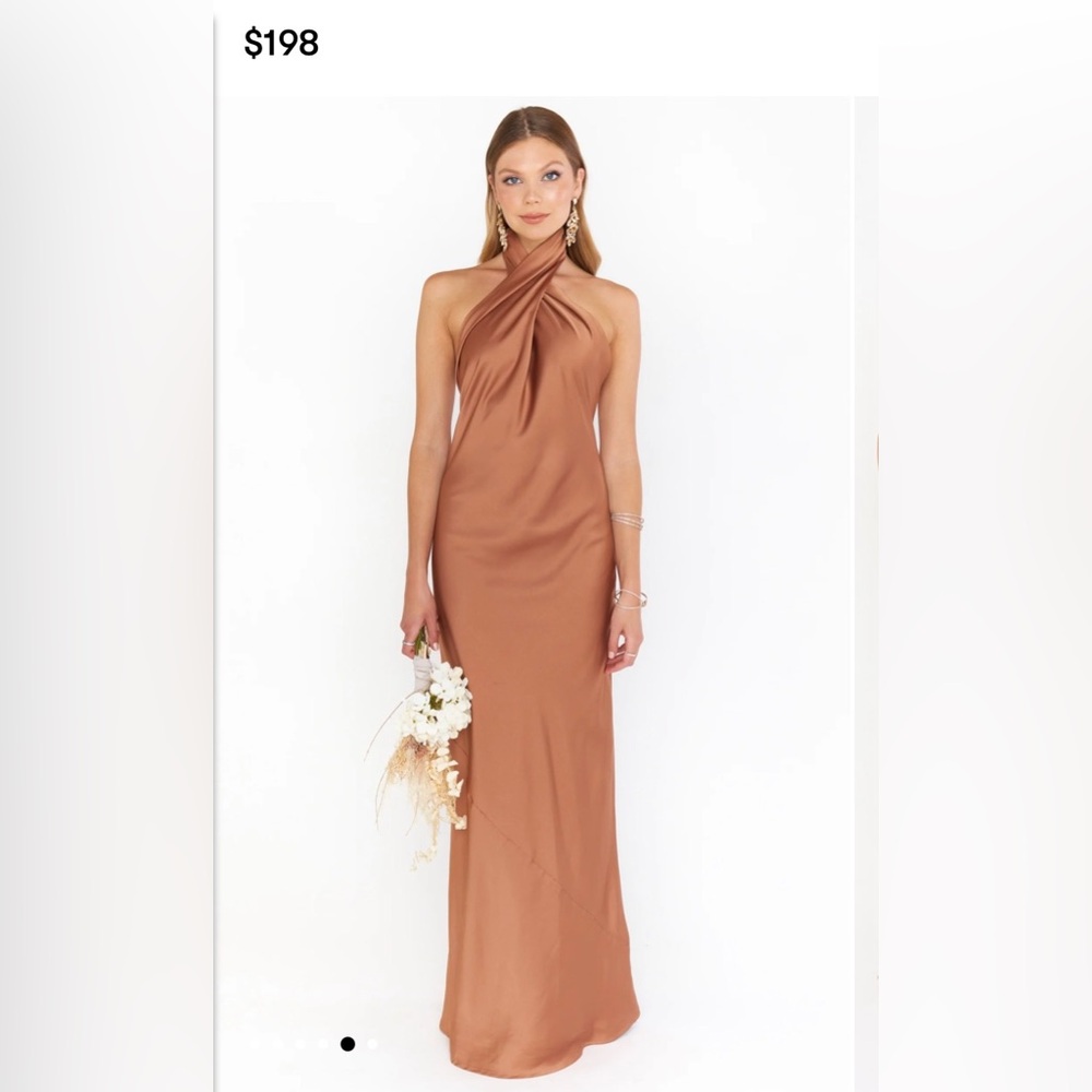 Jasmine Halter Luxe satin Show Me Your MuMu bridesmaid dress NWT